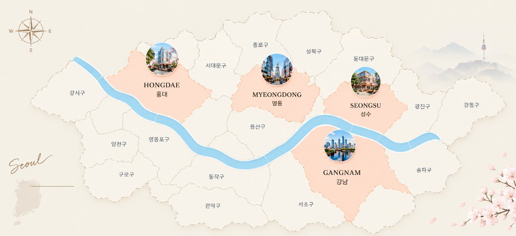 Seoul travel map